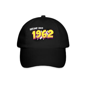 Retro 61st birthday in Pop Art Comic Book Style - Baseball Cap - black/black - Front