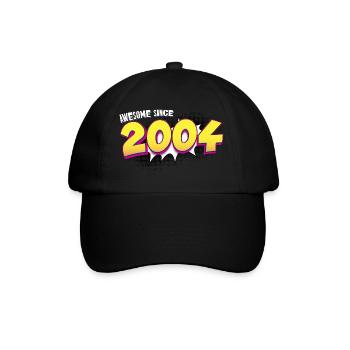 Retro 19. Geburtstag im Pop Art Comic Stil - Baseballkappe - Schwarz/Schwarz - Vorne