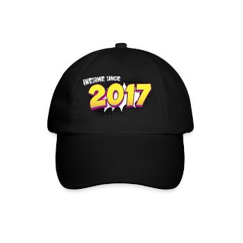 Retro 6th birthday in Pop Art Comic Book Style - Baseball Cap - black/black - Front