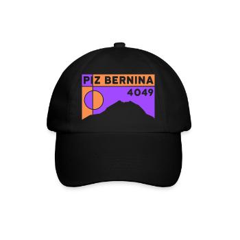 Piz Bernina Besteigung Hochtour Weisser Grat Tour - Baseballkappe - Schwarz/Schwarz - Vorne