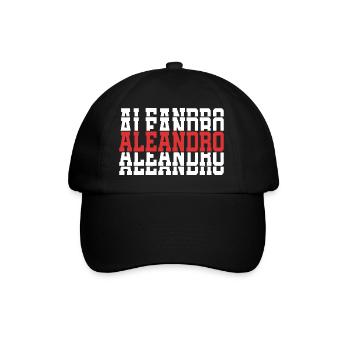 t-shirt Aleandro t-shirt gift stacked text - Baseball Cap - black/black - Front