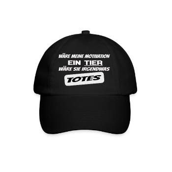 Lustiges T-shirt Wäre Motivation Tier Geschenk - Baseballkappe - Schwarz/Schwarz - Vorne