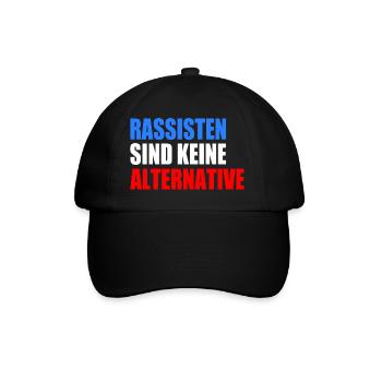 rassisten sind keine alternative - Baseballkappe - Schwarz/Schwarz - Vorne