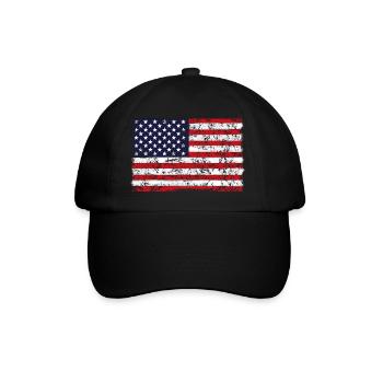DRAPEAU DE L’AMÉRIQUE rétro - Casquette classique - noir/noir - Devant