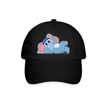Funny Elephant - Baseball Cap - black/black - Front