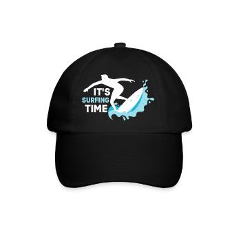 It's Surfing Time Summer Surfer Surfboard - Baseball Cap - black/black - Front