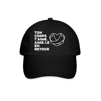 Cœur de mains d'amour inspirant - Casquette classique - noir/noir - Devant