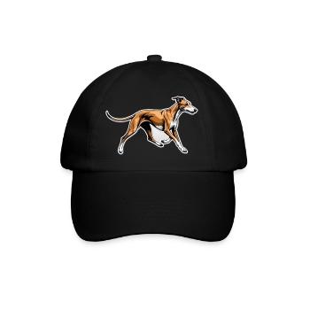 Illustration dynamique de course de lévriers - Casquette classique - noir/noir - Devant