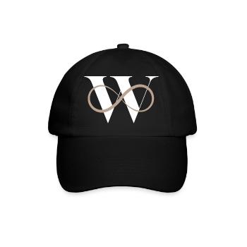 Unendlich w Buchstabe - Baseballkappe - Schwarz/Schwarz - Vorne