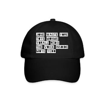 JONE WASTE YORE TOYE MONME YORALL REDIII THE VOICE - Baseballkappe - Schwarz/Schwarz - Vorne