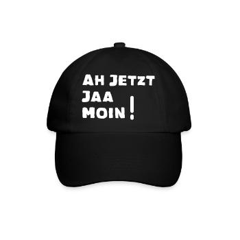 Ah jetzt jaa Moin - Baseballkappe - Schwarz/Schwarz - Vorne