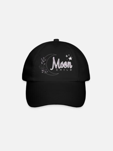 Moon child - Baseballcap - svart/svart