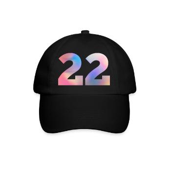 Colorful Number 22 - Baseball Cap - black/black - Front