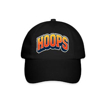Hoops Basketball Sport Geschenkidee BBall - Baseballkappe - Schwarz/Schwarz - Vorne