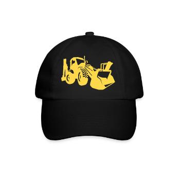 Chargeuse sur pneus d’excavatrice Opérateur d’équipement de construction Silhouette - Casquette classique - noir/noir - Devant