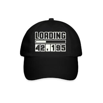 Loading 42,195 Marathon - Baseball Cap - black/black - Front