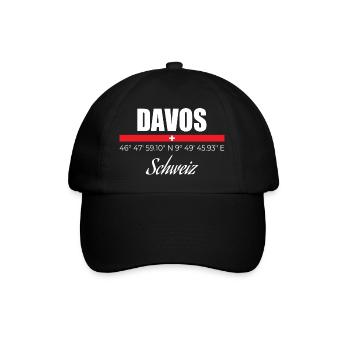 Davos - Baseballkappe - Schwarz/Schwarz - Vorne