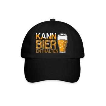 Bierliebhaber Bier Spruch Biertrinker Saufen - Baseballkappe - Schwarz/Schwarz - Vorne