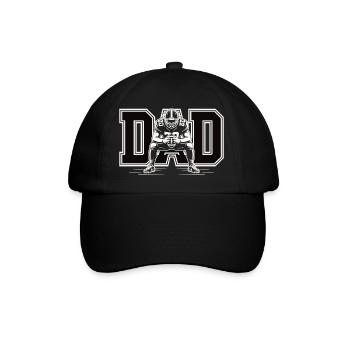 Football Dad T-Shirt - Motif Football pour les fans - Casquette classique - noir/noir - Devant