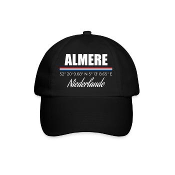 Almere - Baseballkappe - Schwarz/Schwarz - Vorne