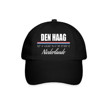 Den Haag - Baseballkappe - Schwarz/Schwarz - Vorne