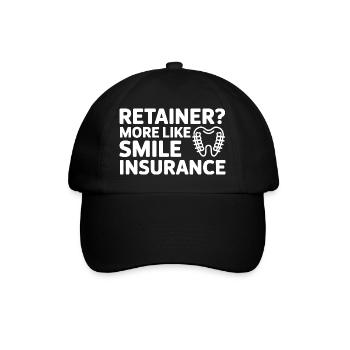 Retainer Life Smile Protection Art  - Baseball Cap - black/black - Front