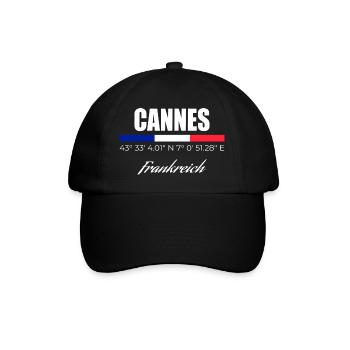 Cannes - Baseball Cap - black/black - Front