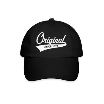 Original depuis 1971 (année de naissance, anniversaire / W) - Casquette classique - noir/noir - Devant