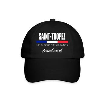 Saint-Tropez - Baseball Cap - black/black - Front