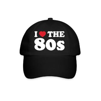 Ich liebe den Retro-Stil der 80er. - Baseballkappe - Schwarz/Schwarz - Vorne