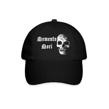 Memento Mori Skull – White Contrast - Baseball Cap - black/black - Front