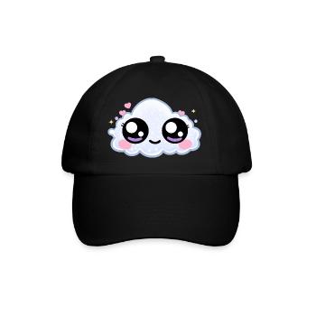 Cloud Eyes Kawaii – Soft Dreamy Eyes - Baseball Cap - black/black - Front