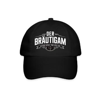 Groom Last game before marriage Bachelor party - Baseball Cap - black/black - Front
