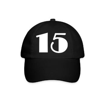 15. 15 ANS. 15e ANNIVERSAIRE. ANNIVERSAIRE 15 ANS. - Casquette classique - noir/noir - Devant