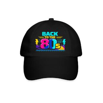 Back to the 80s Neon - Baseball Cap - black/black - Front