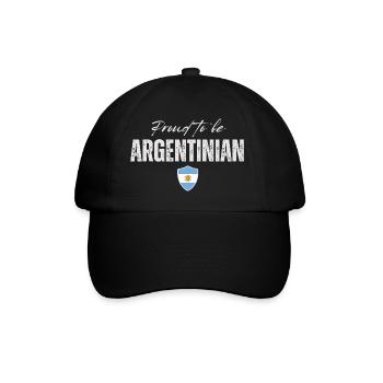 Fière d’être argentine, fabriquée en Argentine - Casquette classique - noir/noir - Devant