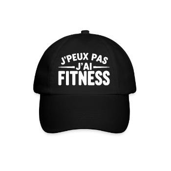 cadeau sport pour homme j'peux pas j'ai fitness - Casquette classique - noir/noir - Devant