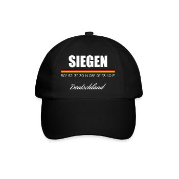 Siegen - Baseballkappe - Schwarz/Schwarz - Vorne