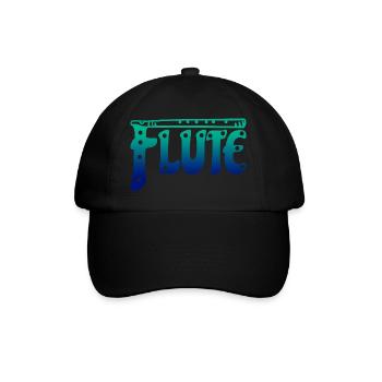 Flûte dégradée Typographie Amateur de musique - Casquette classique - noir/noir - Devant