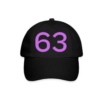 63 - Baseballkappe - Schwarz/Schwarz - Vorne