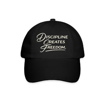 Discipline Creates Freedom Script - Casquette classique - noir/noir - Devant