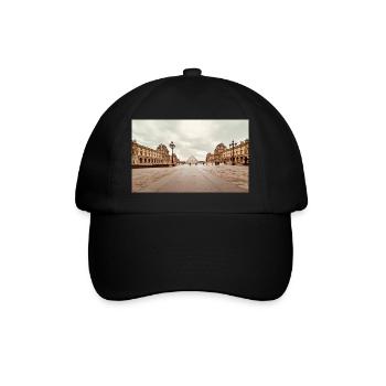 Pyramide du Louvre sur la place - Casquette classique - noir/noir - Devant