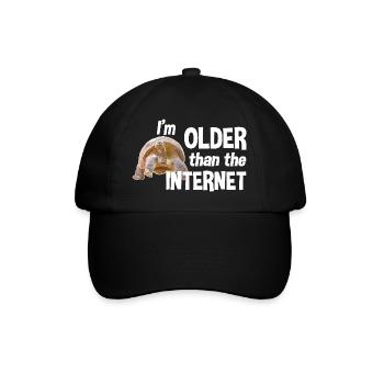 I’m older than the Internet - Schildkröte - Baseballkappe - Schwarz/Schwarz - Vorne