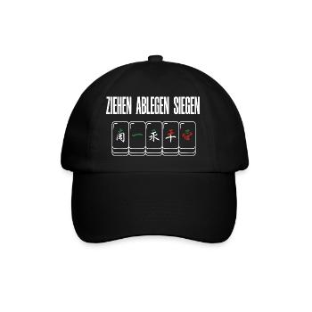 Ziehen Ablegen Siegen - Baseballkappe - Schwarz/Schwarz - Vorne