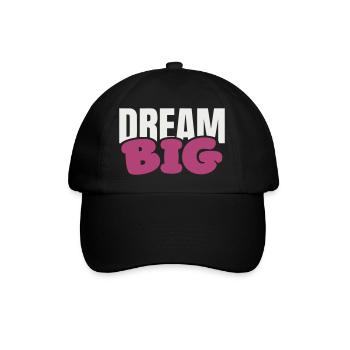 Dream Big Bold Pink Typography - Baseball Cap - black/black - Front