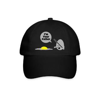 egg vader - Baseballkappe - Schwarz/Schwarz - Vorne
