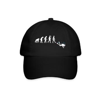 Evolution Of Diving - Funny Scuba Diving Gift - Baseball Cap - black/black - Front