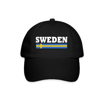 Schweden - Baseballkappe - Schwarz/Schwarz - Vorne