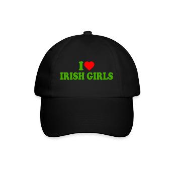 I love irish girls - Baseballkappe - Schwarz/Schwarz - Vorne