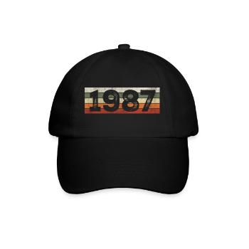 Millésime 1987 Cadeau D’anniversaire Rétro 1987 - Casquette classique - noir/noir - Devant